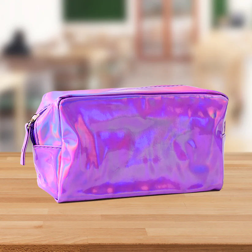 Holographic Shiny Waterproof Travel Cosmetic Pouch (1 Pc) by JourneyMate