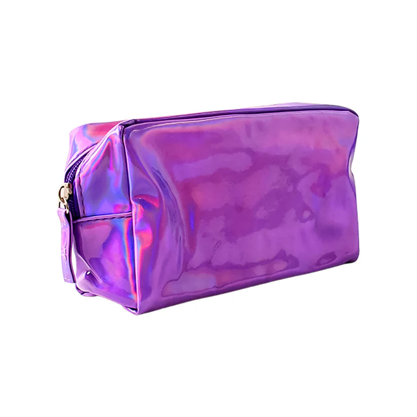 Holographic Shiny Waterproof Travel Cosmetic Pouch (1 Pc) by JourneyMate