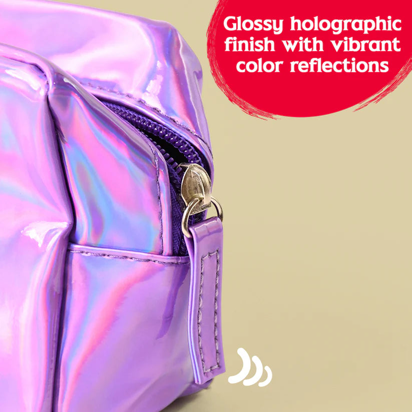 Holographic Shiny Waterproof Travel Cosmetic Pouch (1 Pc) by JourneyMate
