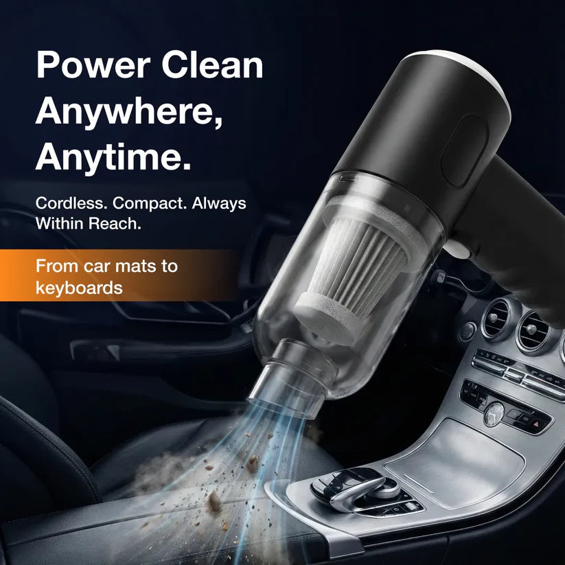 3 in 1 Mini Car Vacuum – Wireless, Rechargeable, Blower & Dust Cleaner for Car & Home