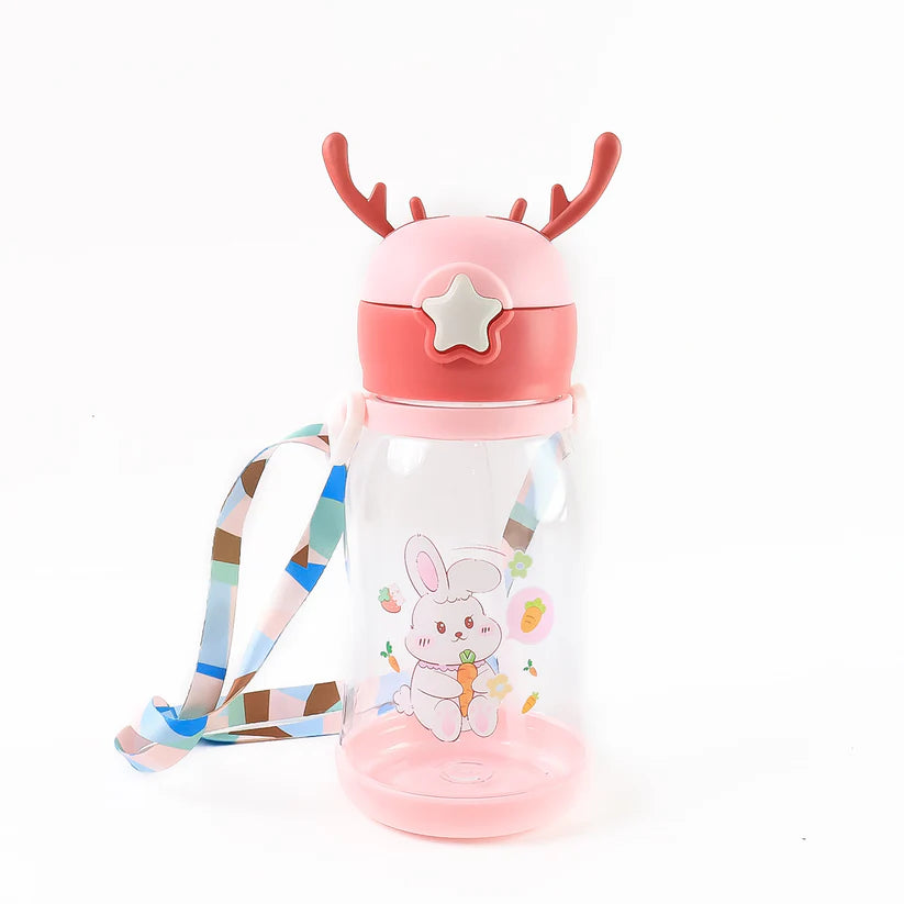 kids Cute  Cartoon Summer Water Bottle Approx. 450ML (1 Pc)