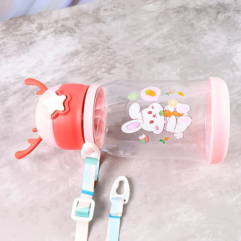 kids Cute  Cartoon Summer Water Bottle Approx. 450ML (1 Pc)